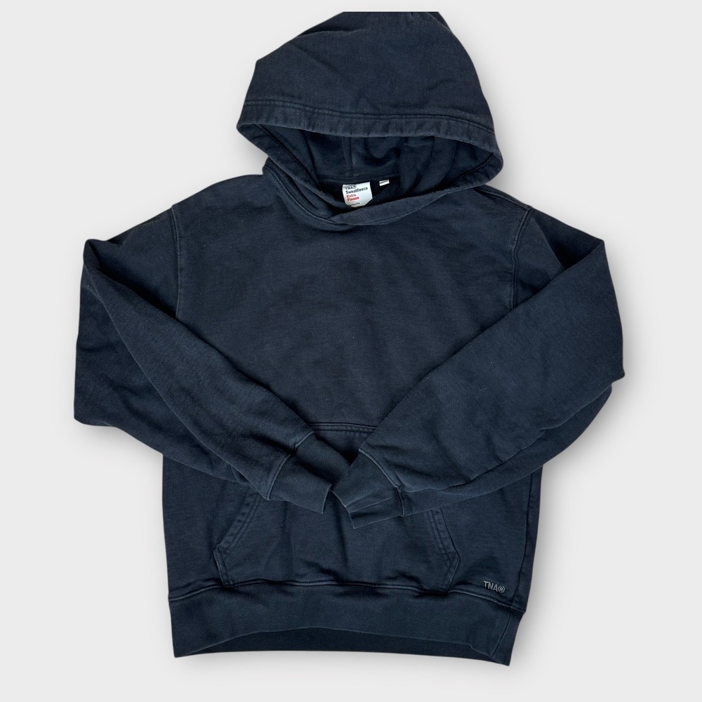 TNA Extra Fleece Perfect Fit Hoodie Black Small Heavy Organic Cotton Blend - Picture 1 of 8